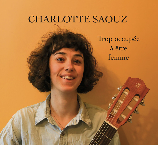Pochette de "trop occupée à être femme", premier EP de Charlotte Saouz, sorti le 30 juin 2023